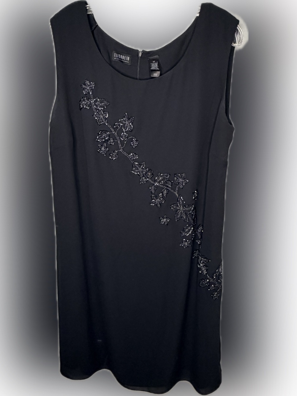 Elisabeth by Liz Claiborne Black Beaded Dress